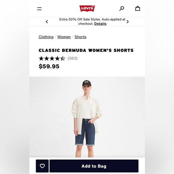 Levi’s Classic Bermuda Shorts - Picture 2 of 9